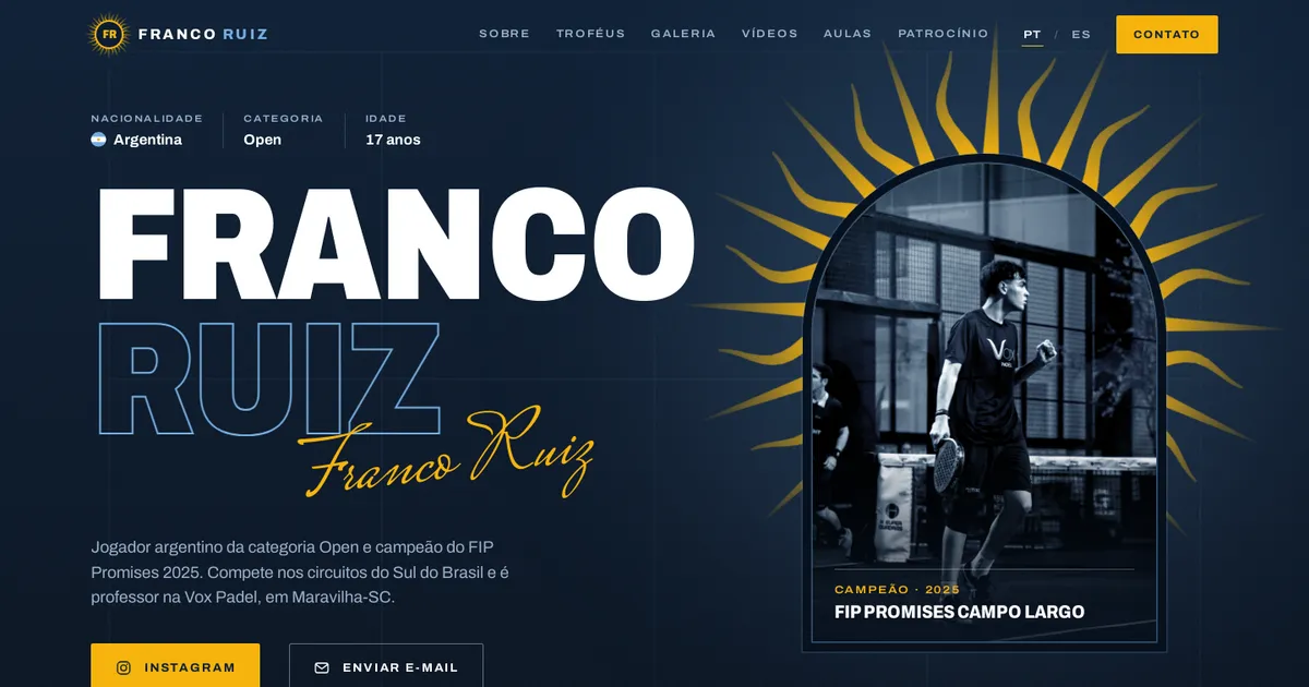 Franco Ruiz em quadra